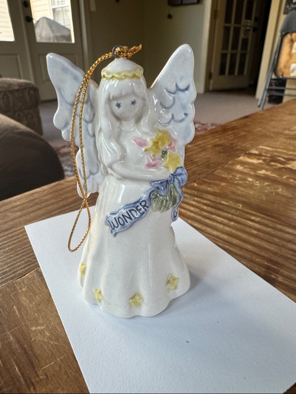 Vintage Flavia Weeden “Wonder” Angel Holiday Ornament